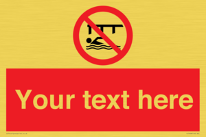 Custom Do not swim in the vicinity of piers